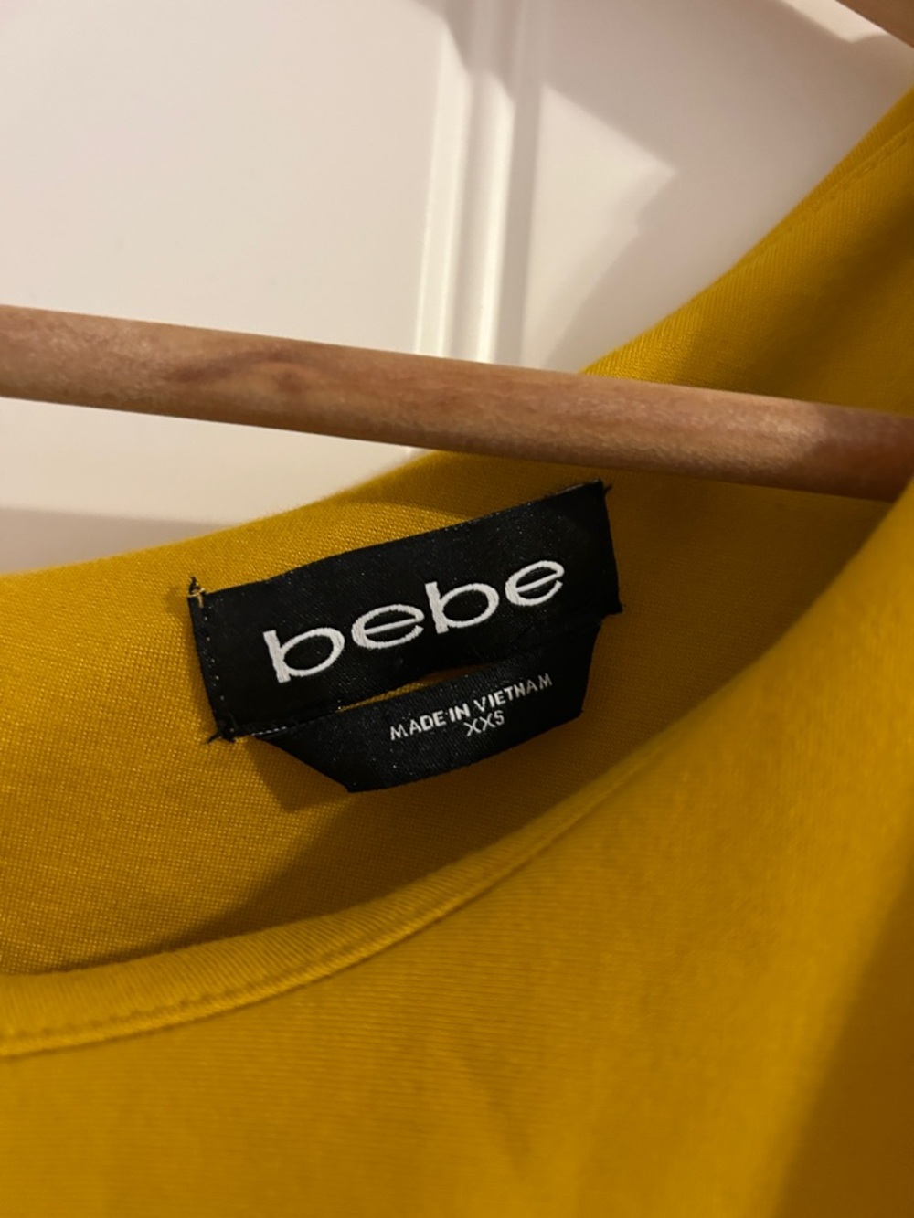 bebe Mustard Yellow One-Shoulder Ruffle Top - Picture 2 of 3